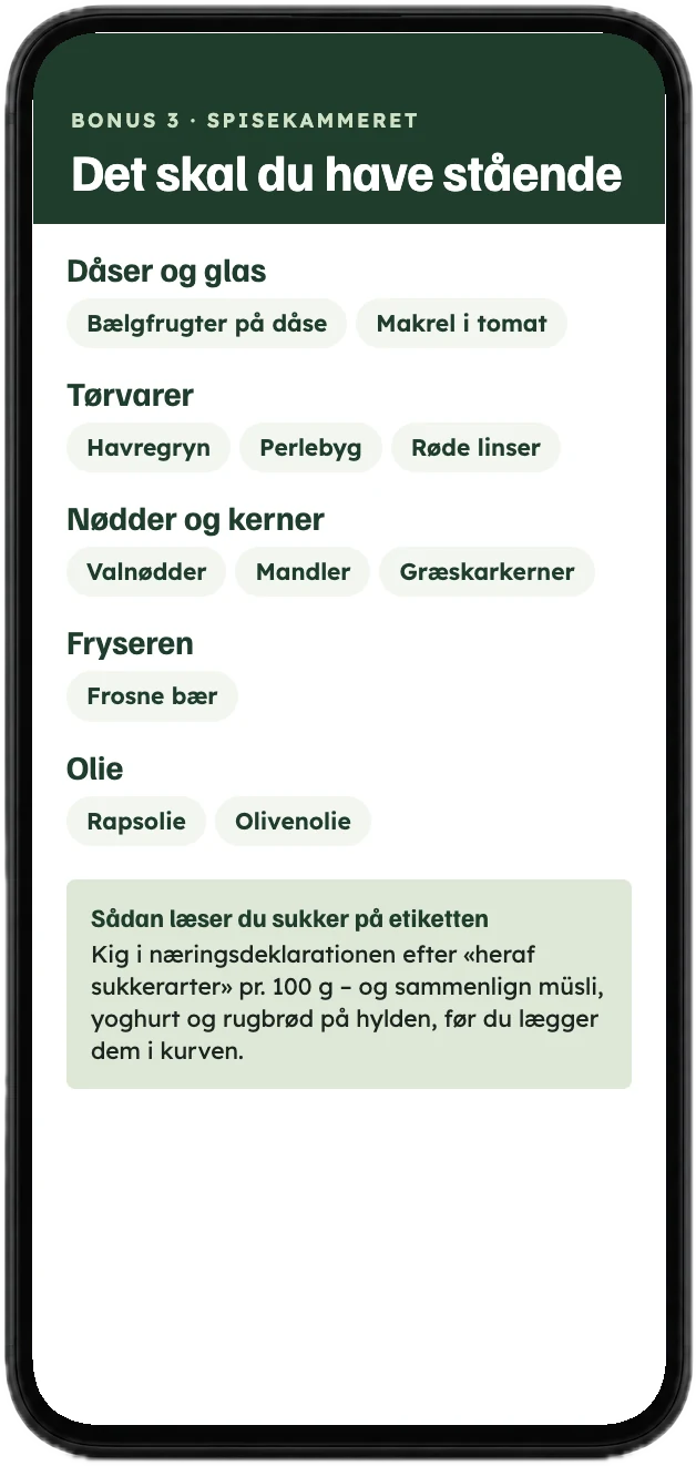 Siden Det skal du have stående, vist på en mobil